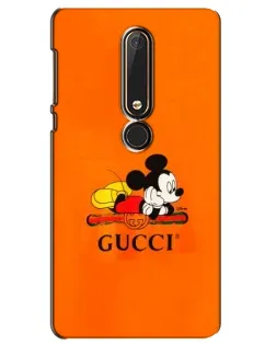 Чехол для Nokia 6 2018 с картинкой «Микки Маус Gucci — оранж» Чехол для Nokia 6 2018 с картинкой «Микки Маус Gucci — оранж»