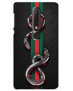 Чехол для Nokia 6 2018 с картинкой «Gucci — змея на полосе» Чехол для Nokia 6 2018 с картинкой «Gucci — змея на полосе»