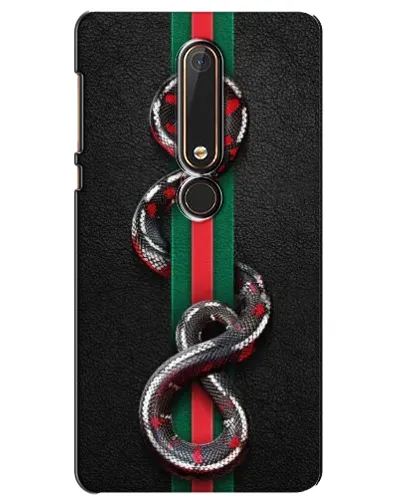 Чехол для Nokia 6 2018 с картинкой «Gucci — змея на полосе» Чехол для Nokia 6 2018 с картинкой «Gucci — змея на полосе»