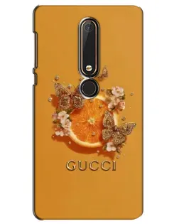 Чехол для Nokia 6 2018 с картинкой «Gucci — золотые бабочки» Чехол для Nokia 6 2018 с картинкой «Gucci — золотые бабочки»