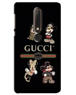 Чехол для Nokia 6 2018 с картинкой «Gucci — герои Disney и монограмма» Чехол для Nokia 6 2018 с картинкой «Gucci — герои Disney и монограмма»
