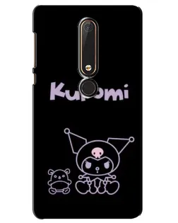 Чехол для Nokia 6 2018 с картинкой «Kuromi — черный минимализм» Чехол для Nokia 6 2018 с картинкой «Kuromi — черный минимализм»