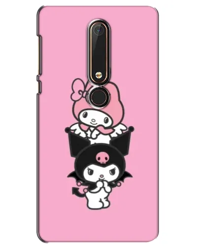 Чехол для Nokia 6 2018 с картинкой «My Melody и Kuromi» Чехол для Nokia 6 2018 с картинкой «My Melody и Kuromi»