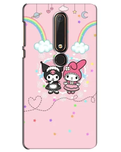 Чехол для Nokia 6 2018 с картинкой «My Melody и Kuromi» Чехол для Nokia 6 2018 с картинкой «My Melody и Kuromi»
