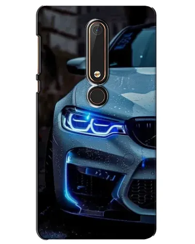 Чехол для Nokia 6 2018 с картинкой «Взгляд BMW с синими фарами»