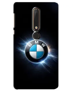Чохол для Nokia 6 2018 з картинкою «BMW — неонове сяйво»