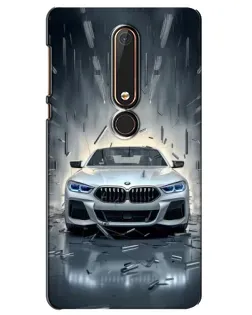Чехол для Nokia 6 2018 с картинкой «BMW в свете фар»