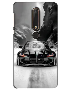Чехол для Nokia 6 2018 с картинкой «BMW — акварельный дрифт»