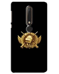 Чохол для Nokia 6 2018 з картинкою «PUBG — помаранчевий градієнт»