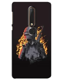 Чохол для Nokia 6 2018 з картинкою «PUBG — вогняний силует»