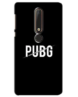 Чохол для Nokia 6 2018 з картинкою «PUBG — білий логотип»