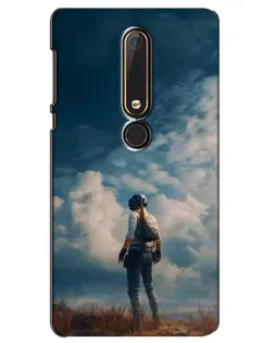Чохол для Nokia 6 2018 з картинкою «Герой PUBG на скелі»