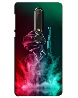 Чохол для Nokia 6 2018 з картинкою «PUBG — вогняний воїн»