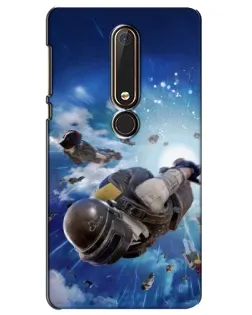 Чохол для Nokia 6 2018 з картинкою «Десант PUBG — стрибок»