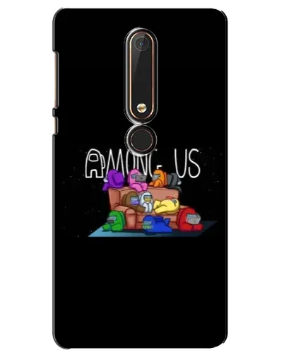 Чехол для Nokia 6 2018 с картинкой «Логотип Among Us» Чехол для Nokia 6 2018 с картинкой «Логотип Among Us»