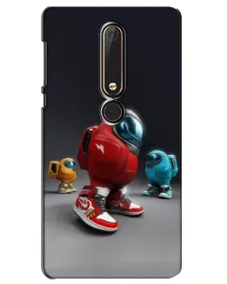 Чехол для Nokia 6 2018 с картинкой «Among Us — 3D стиль»