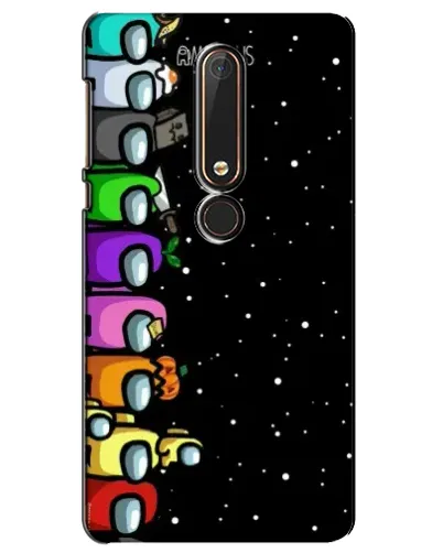 Чехол для Nokia 6 2018 с картинкой «Команда Among Us» Чехол для Nokia 6 2018 с картинкой «Команда Among Us»
