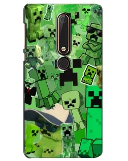 Чехол для Nokia 6 2018 с картинкой «Криперы Minecraft» Чехол для Nokia 6 2018 с картинкой «Криперы Minecraft»