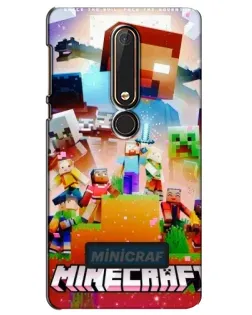 Чехол для Nokia 6 2018 с картинкой «Minecraft герои игры» Чехол для Nokia 6 2018 с картинкой «Minecraft герои игры»