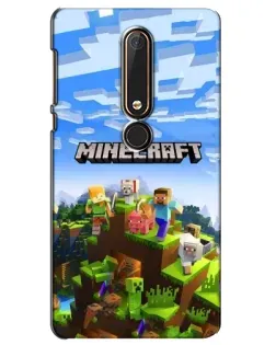 Чехол для Nokia 6 2018 с картинкой «Minecraft классический мир» Чехол для Nokia 6 2018 с картинкой «Minecraft классический мир»