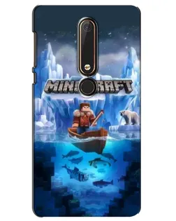 Чехол для Nokia 6 2018 с картинкой «Minecraft ледяной мир» Чехол для Nokia 6 2018 с картинкой «Minecraft ледяной мир»