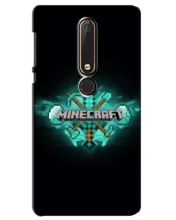 Чехол для Nokia 6 2018 с картинкой «Minecraft Diamond лого» Чехол для Nokia 6 2018 с картинкой «Minecraft Diamond лого»