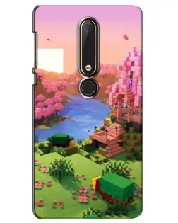 Чехол для Nokia 6 2018 с картинкой «Розовое дерево Minecraft» Чехол для Nokia 6 2018 с картинкой «Розовое дерево Minecraft»