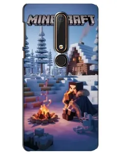 Чехол для Nokia 6 2018 с картинкой «Зимний Minecraft» Чехол для Nokia 6 2018 с картинкой «Зимний Minecraft»