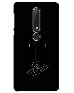 Чехол для Nokia 6 2018 с картинкой «Графический крест Jesus» Чехол для Nokia 6 2018 с картинкой «Графический крест Jesus»