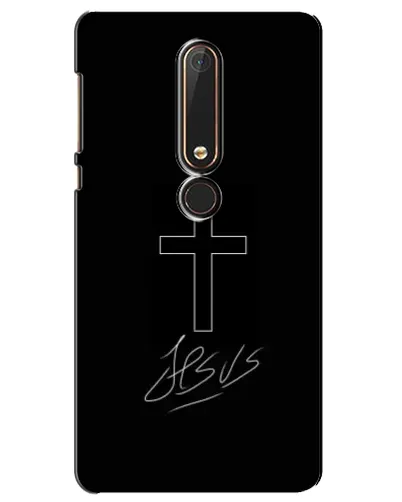 Чехол для Nokia 6 2018 с картинкой «Графический крест Jesus» Чехол для Nokia 6 2018 с картинкой «Графический крест Jesus»