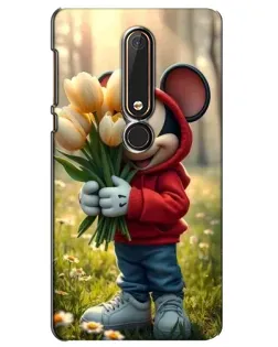 Чехол для Nokia 6 2018 с картинкой «Микки с тюльпанами» Чехол для Nokia 6 2018 с картинкой «Микки с тюльпанами»