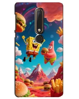 Чехол для Nokia 6 2018 с картинкой «Космический фастфуд» Чехол для Nokia 6 2018 с картинкой «Космический фастфуд»