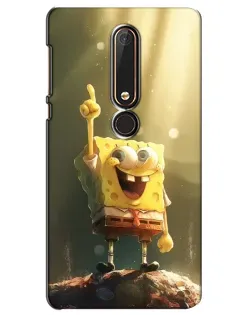 Чехол для Nokia 6 2018 с картинкой «Сияющий Спанч Боб» Чехол для Nokia 6 2018 с картинкой «Сияющий Спанч Боб»