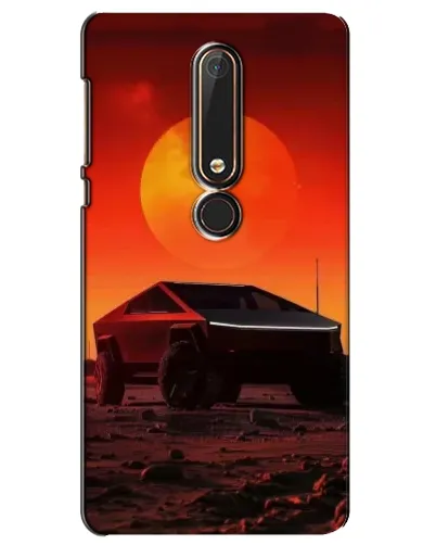 Чехол для Nokia 6 2018 с картинкой «Cybertruck на Марсе»