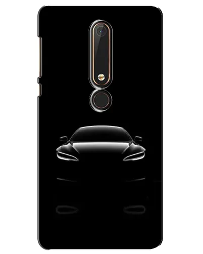 Чехол для Nokia 6 2018 с картинкой «Силуэт Tesla Night»