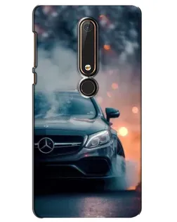 Чохол для Nokia 6 2018 з картинкою «Mercedes — нічне місто»