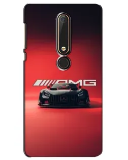 Чехол для Nokia 6 2018 с картинкой «Mercedes AMG — красная линия» Чехол для Nokia 6 2018 с картинкой «Mercedes AMG — красная линия»