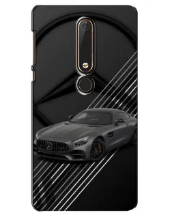 Чехол для Nokia 6 2018 с картинкой «Mercedes AMG — графика» Чехол для Nokia 6 2018 с картинкой «Mercedes AMG — графика»