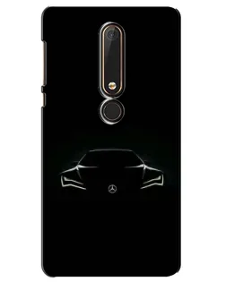 Чехол для Nokia 6 2018 с картинкой «Mercedes — силуэт авто» Чехол для Nokia 6 2018 с картинкой «Mercedes — силуэт авто»