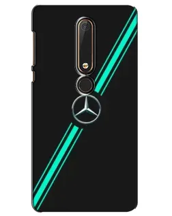 Чехол для Nokia 6 2018 с картинкой «Спортивные линии Mercedes» Чехол для Nokia 6 2018 с картинкой «Спортивные линии Mercedes»