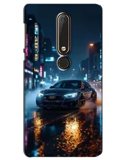 Чохол для Nokia 6 2018 з картинкою «Нічне місто та Audi»