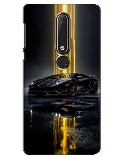 Чохол для Nokia 6 2018 з картинкою «Нічний Lamborghini драйв»