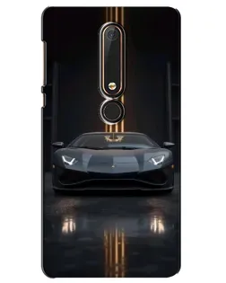 Чохол для Nokia 6 2018 з картинкою «Lamborghini золоті лінії»