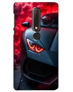 Чохол для Nokia 6 2018 з картинкою «Lamborghini червоне сяйво»