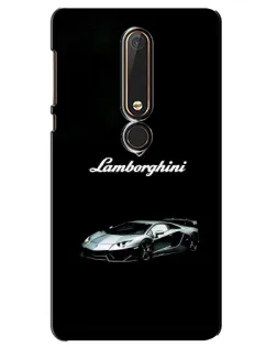 Чехол для Nokia 6 2018 с картинкой «Логотип Lamborghini классика»