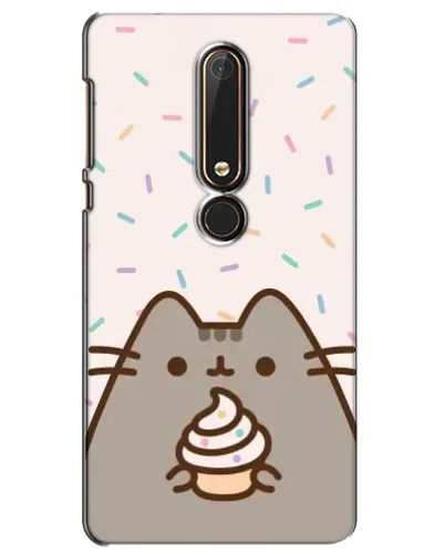 Чехол для Nokia 6 2018 с картинкой «Пушин с кексом»