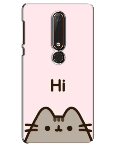 Чехол для Nokia 6 2018 с картинкой «Пушин говорит Hi»