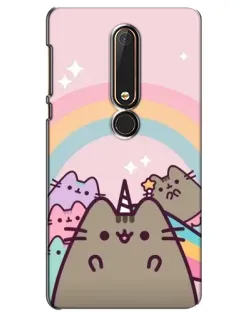 Чехол для Nokia 6 2018 с картинкой «Единорог Pusheen»