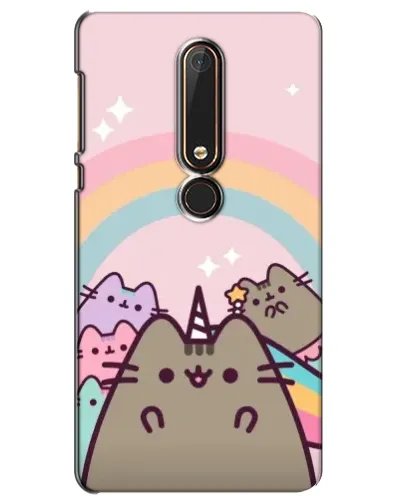 Чехол для Nokia 6 2018 с картинкой «Единорог Pusheen»