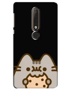 Чехол для Nokia 6 2018 с картинкой «Пушин на черном»